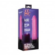8 Inch Thick Realistic Dildo Vibe-Pink