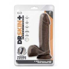 DR. SKIN PLUS 8 INCH POSABLE DILDO WITH